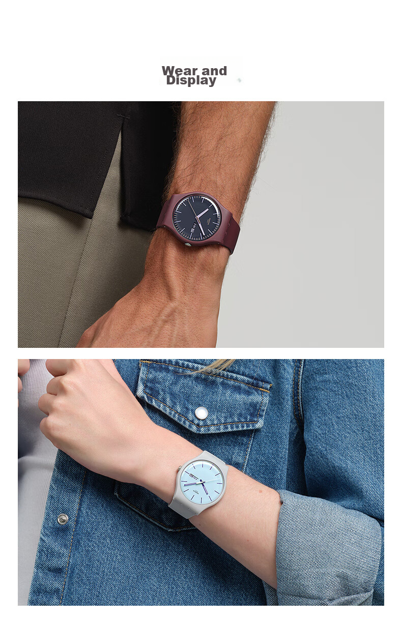 Swatch Swiss Watch, Casual Trendy Quartz Watch for Middle And High School Exams, Gift for Girlfriend, Holiday Present, Ice Blueberry 4