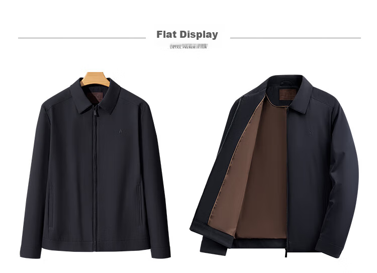 FIRS Men's Executive Jacket, Spring And Autumn Business Casual Commute Wear-Resistant Public Service Cadre Lapel Wrinkle-Resistant Top, Triple-Protection Coat 12