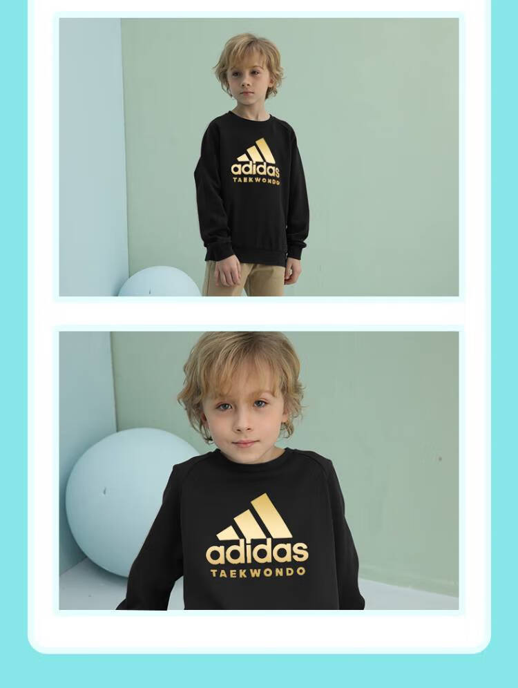 Adidas Children's Wear, Autumn And Winter Inner Layer Sweatshirt Pullover, Long-Sleeve Top ADICLTL19K, Pink/white, Size 128 7
