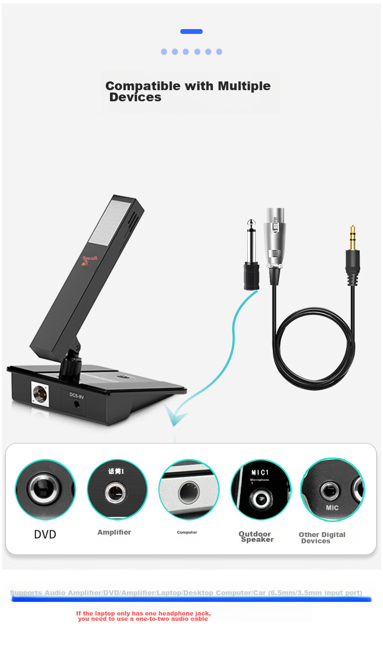 SAST Ok-31 Four-In Wireless Gooseneck Microphone, Conference Engineering Portable Receiver, Large-Scale Event Public Address System, Professional Adjustable Frequency Capacitor Microphone, Black 15