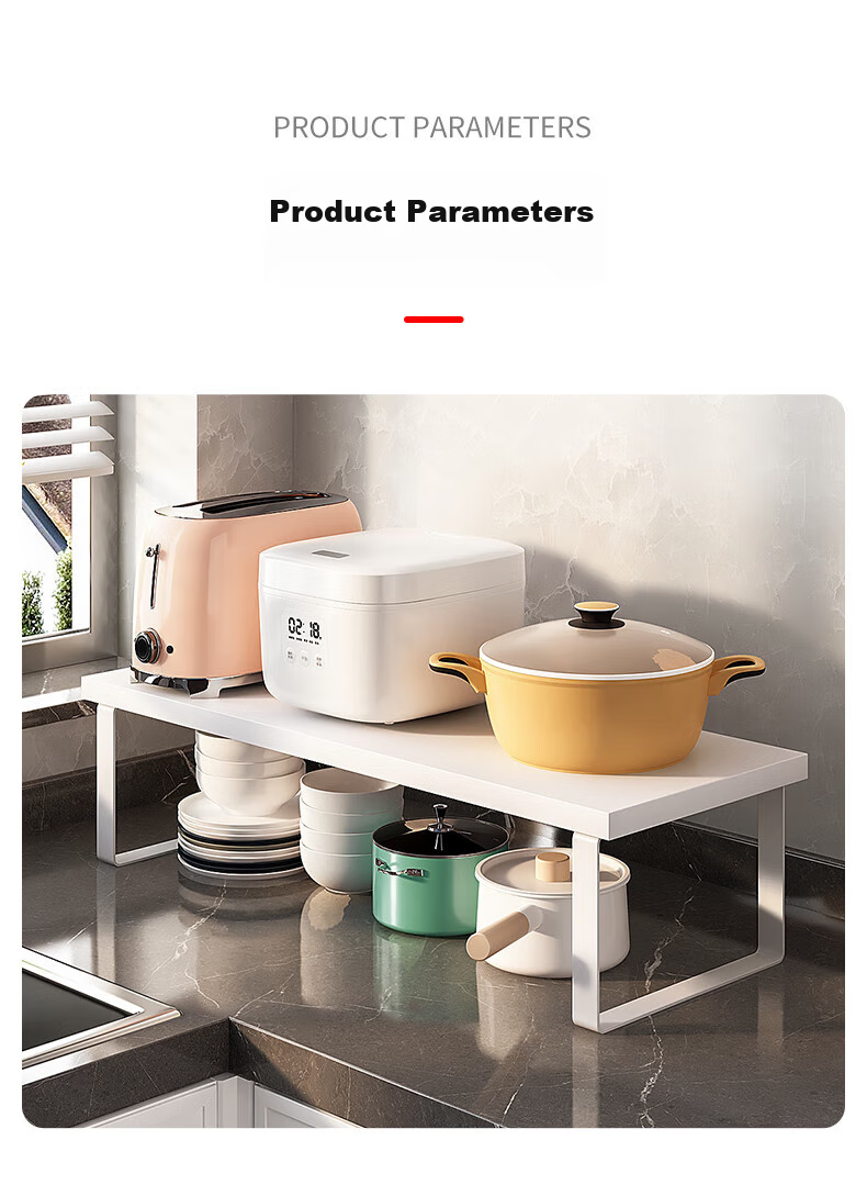 OLENOUFENG Shelf Storage Rack, Kitchen Simple Rack, Countertop Spice Rack, Home Storage Rack, Countertop Storage Shelf, Single-Layer Rack 18