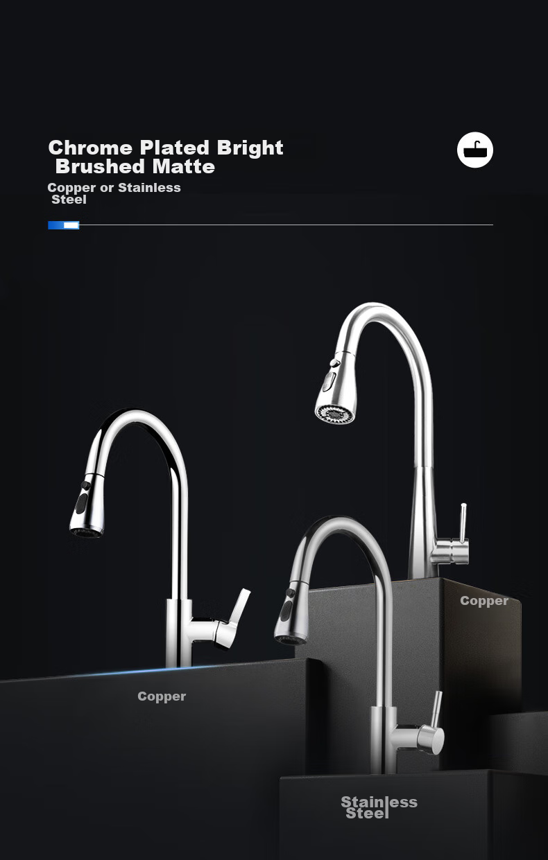 OULIN Kitchen Sink, Large Single Basin Vegetable Washing Sink, Integrated Basin, 304 Stainless Steel Dishwashing Sink, Pull-Out Faucet 9116 8