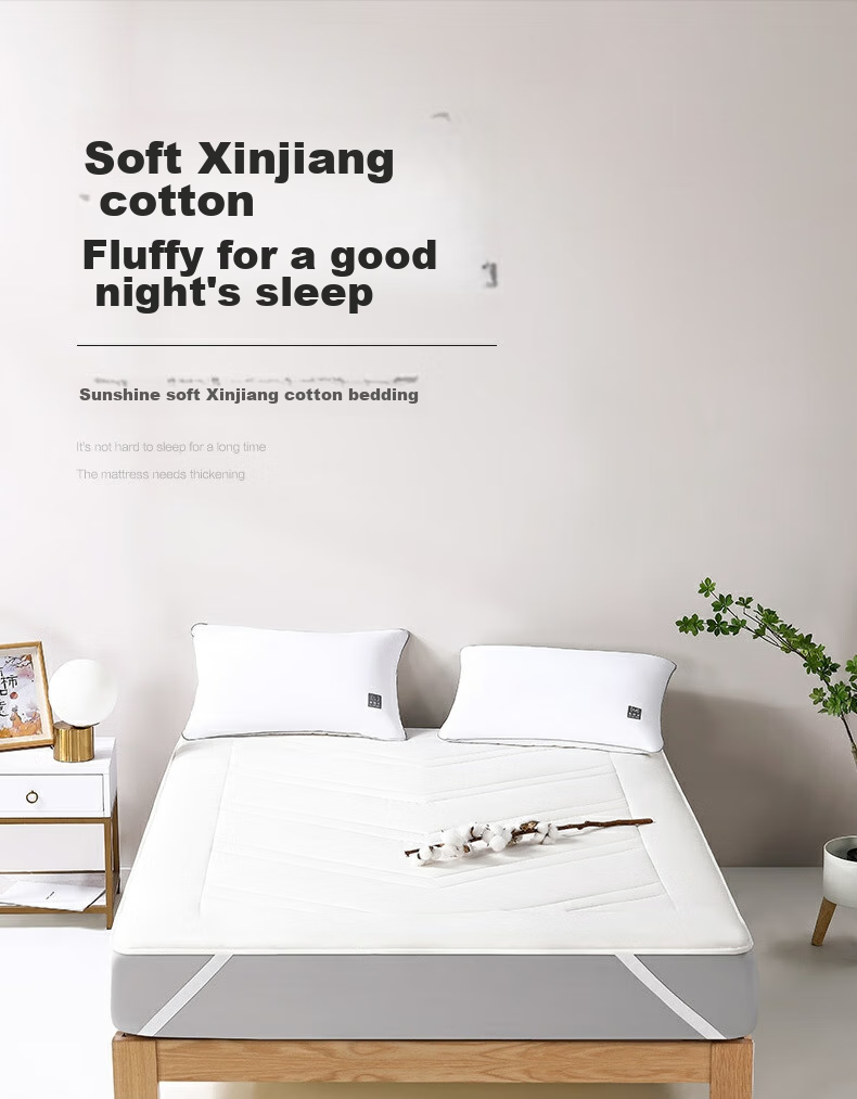 Shuixingjiafang Xinjiang Cotton Mattress, Foldable Bedding, Double Cotton Pad, Dormitory Mat, Bedding, 150*200cm 2