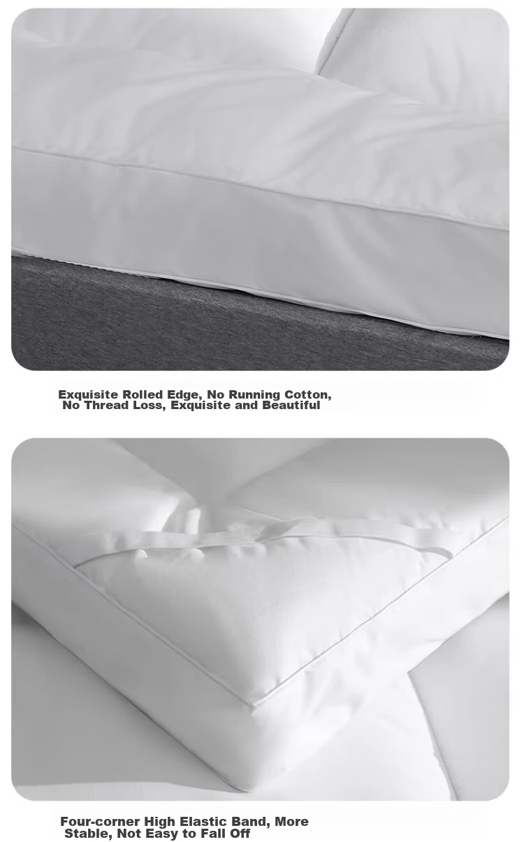 MINISO Star-Rated Hotel Grade Class A Antibacterial Mattress Pad, Soft Bed Mat, Double Bed Pad for 1.8x2 Meter Bed 12