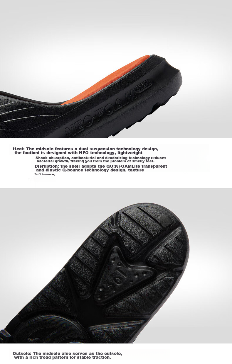 361° Men's Sports Sandals, AG Summer Basketball Thick-Soled Beach Casual Outdoor Non-Slip Slippers, 672126702F-2 59