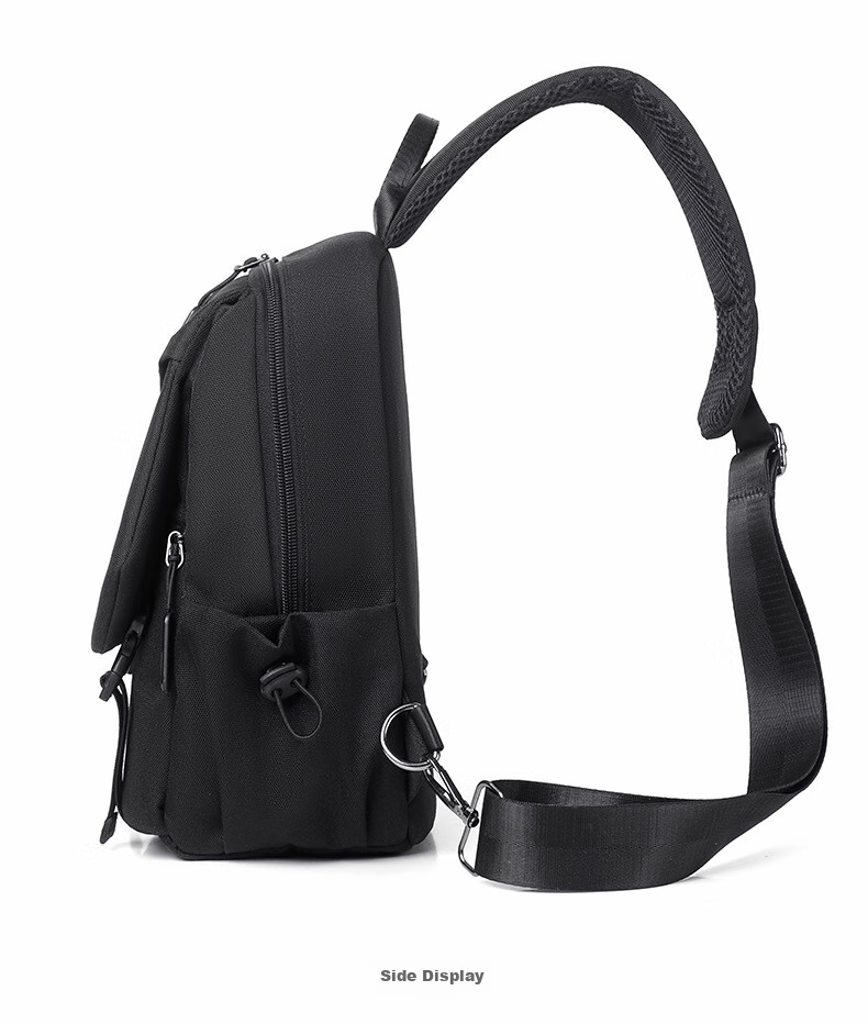 JEVI Casual Men's Chest Bag, Simple Shoulder Crossbody Bag, Multifunctional Trendy Messenger Bag, Small Pouch, Fashionable Male Bag 18