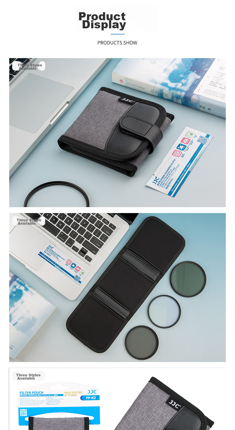 JJC Filter Kit Portable Storage Bag Can Store Four UV Filters/CPL Polarizing Filters/ND Neutral Density Filters/Starlight Filters/Soft Light Filters DSLR Mirrorless Camera Accessories 8