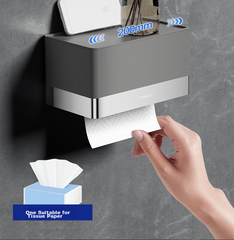 JOMOO Bathroom Storage Rack, Towel Holder, Thickened Foldable Bathroom Organizer, Bright Silver Stainless Steel, 936024 19
