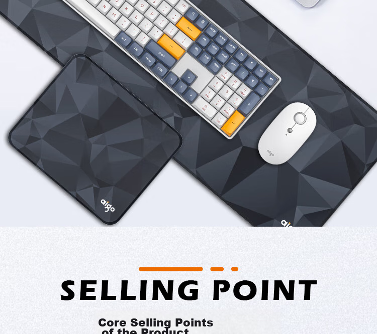 Aigo M1 Mouse Pad, Gray, Small Size 300*250*3mm, for Home Office And Gaming 2