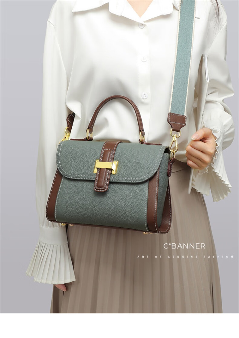 C.BANNER Top-Grain Leather Handbag for Women, Tote Bag, Crossbody Bag, High-End Versatile Brand, Birthday Gift for Girlfriend on May 20 1