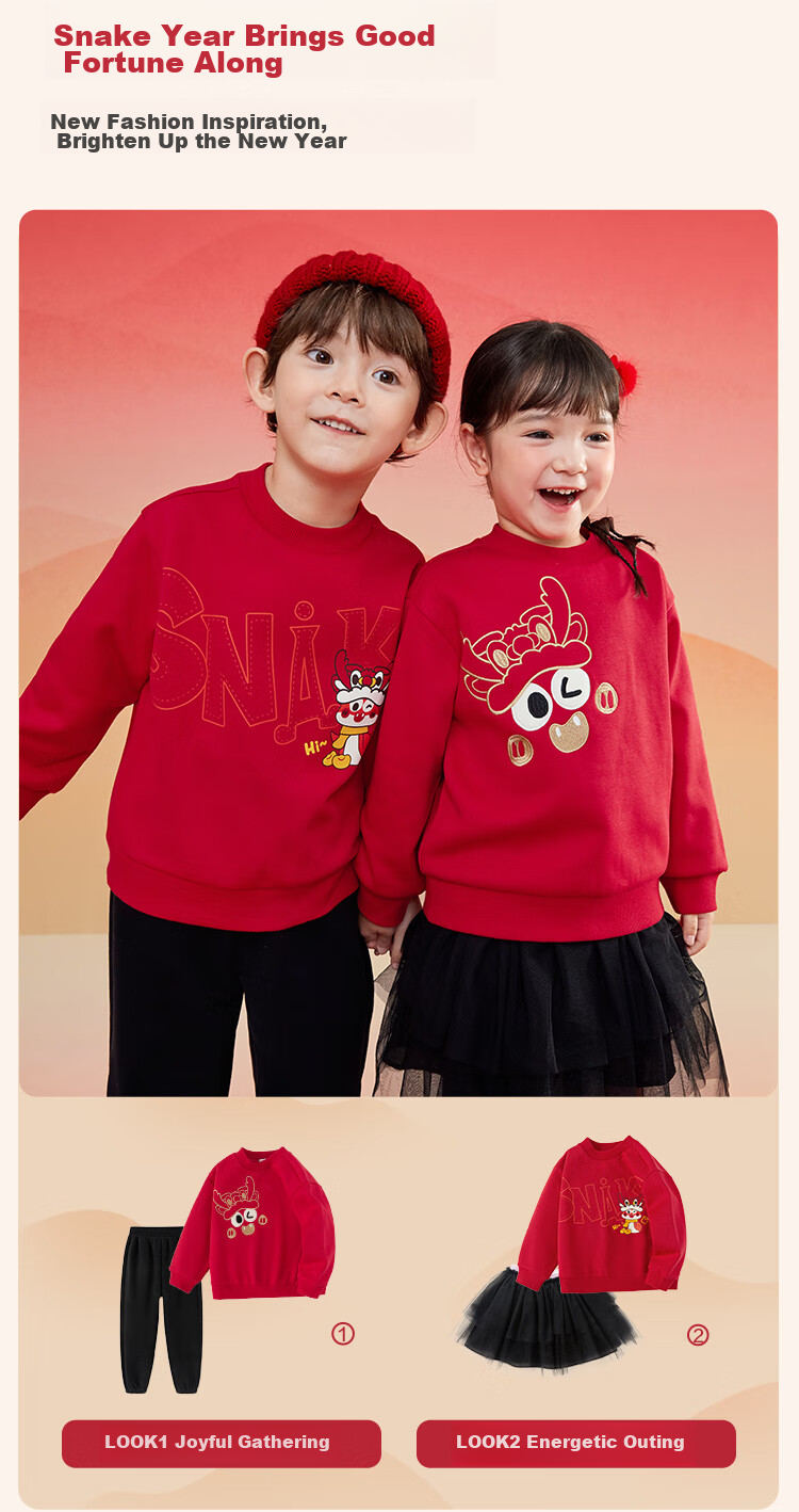 BALABALA Children's Clothing, Kids' Sweatshirt for Girls And Boys, Spring Autumn Winter Wear, Loose Fleece-Lined Top for Toddlers And Babies 5