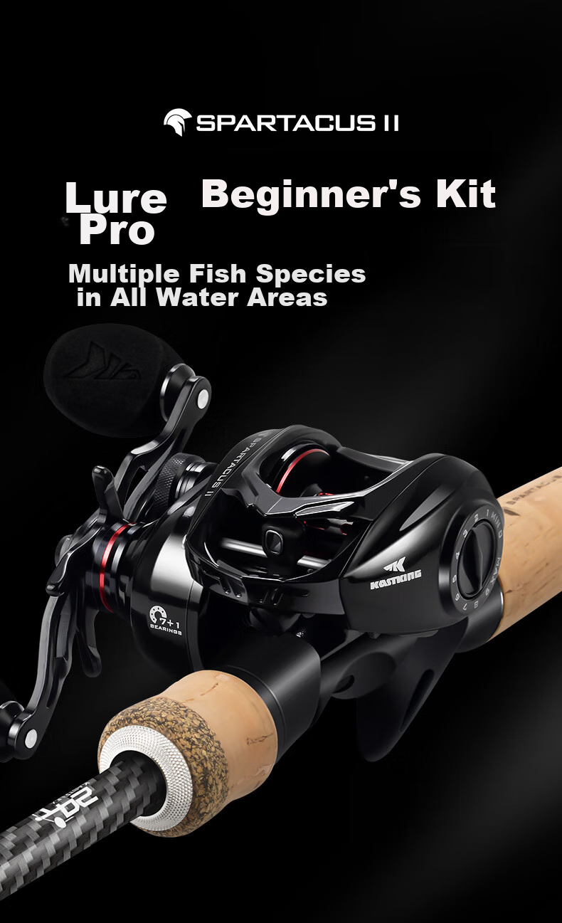 KastKing Spinning Rod Set with Dual Rod Tips, Pistol Grip, Baitcasting Reel, Carbon Fiber Fishing Rod And Sea Rod 1