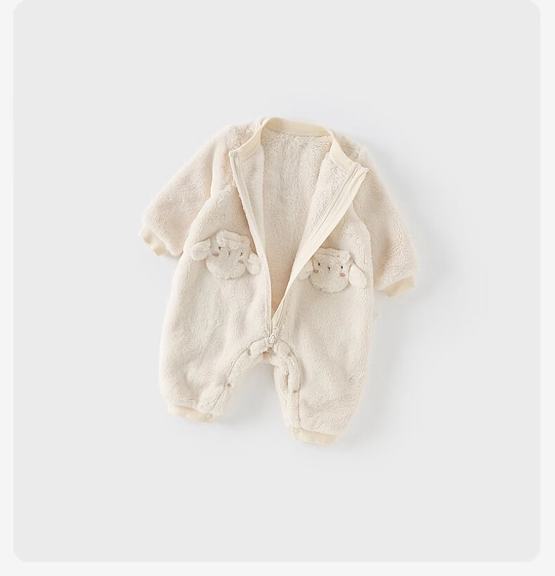 DAVE & BELLA Baby Girls' Winter Romper Milk Velvet Jumpsuit for Boys 4