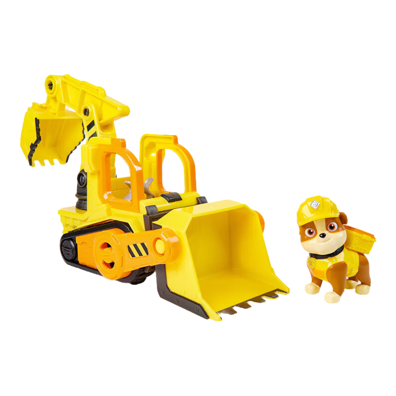 PAW PATROL Boys Girls Toy Cars Birthday Gift Children's Small Rock Construction Family Small Rock Excavator Bulldozer