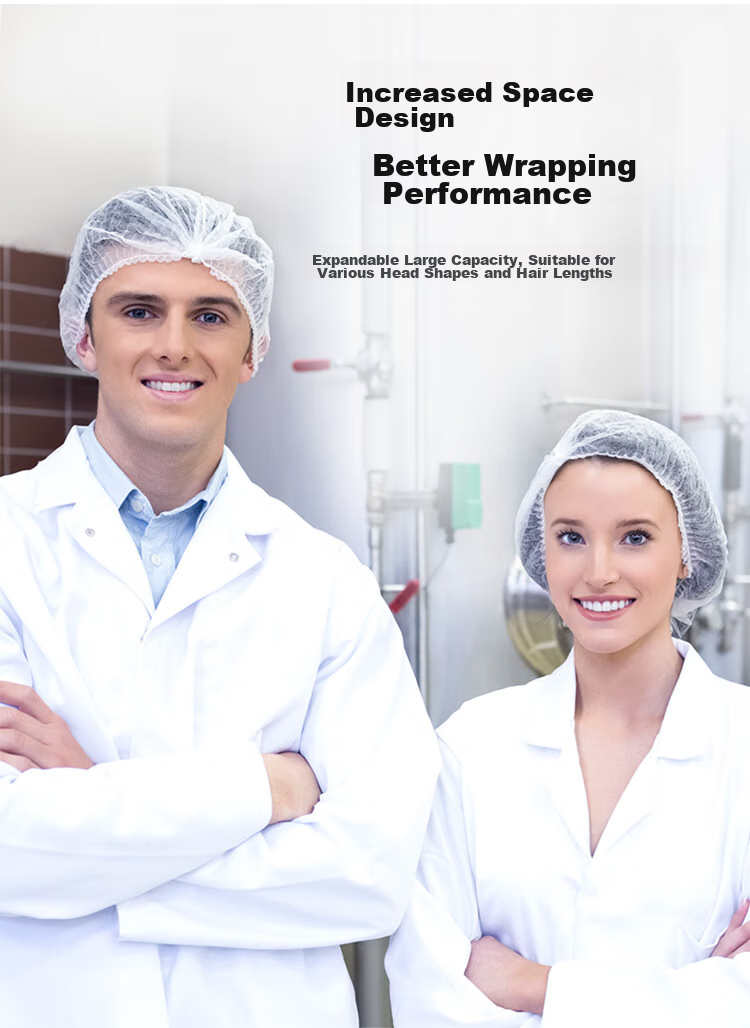 Ams Disposable Thick Non-Woven Cap Breathable Mesh Hair Cover for Kitchen Canteen Chef Dust-Free Workshop Work Hygiene Dust-Proof Head Cover for Men And Women, One Hundred Pieces, Blue 6
