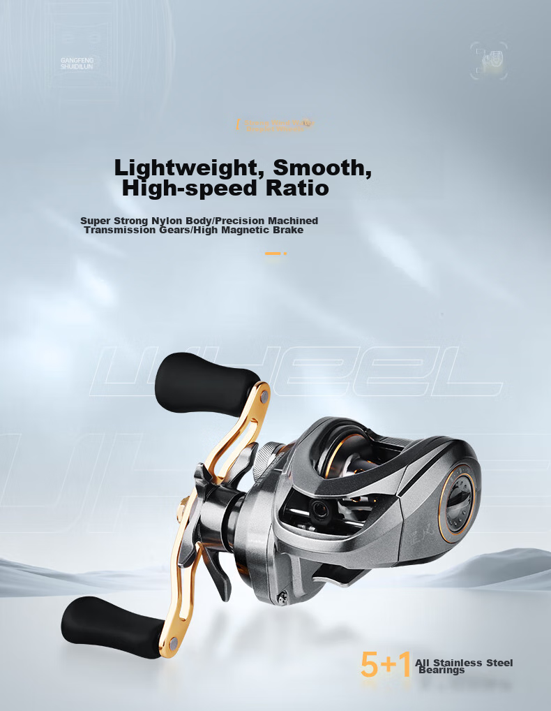 GW Right-Handed Fidget Spinner Anti-Explosion Line Fishing Reel Bass Fishing Reel Black Lure Fishing Reel Long-Distance Casting Fishing Reel Fishing Tackle 1