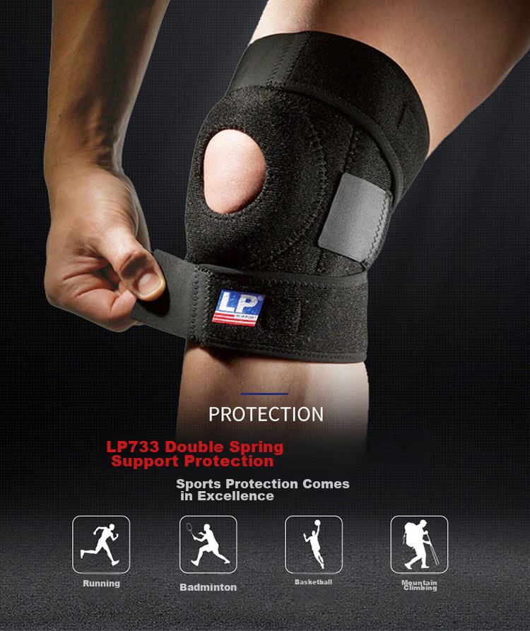 LP 792CN Sports Knee Brace, Badminton Meniscus Double Spring Support, Basketball Hiking Knee Joint Protector 1