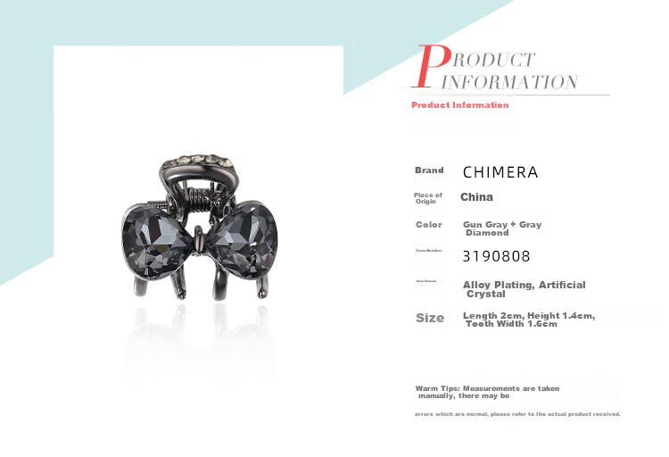 CHIMERA Butterfly Hair Clip, Korean-Style Fashionable Hairpin, Bangs Clip, Top Clip, Side Clip, Hair Barrette, Birthday Gift for Wome 3