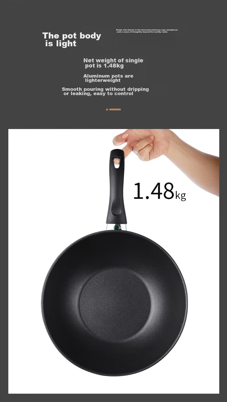BALLARINI Non-Stick Wok, Imported Frying And Stir-Frying Pan, Lightweight, for Gas Stove, 30cm, Naples Series 12