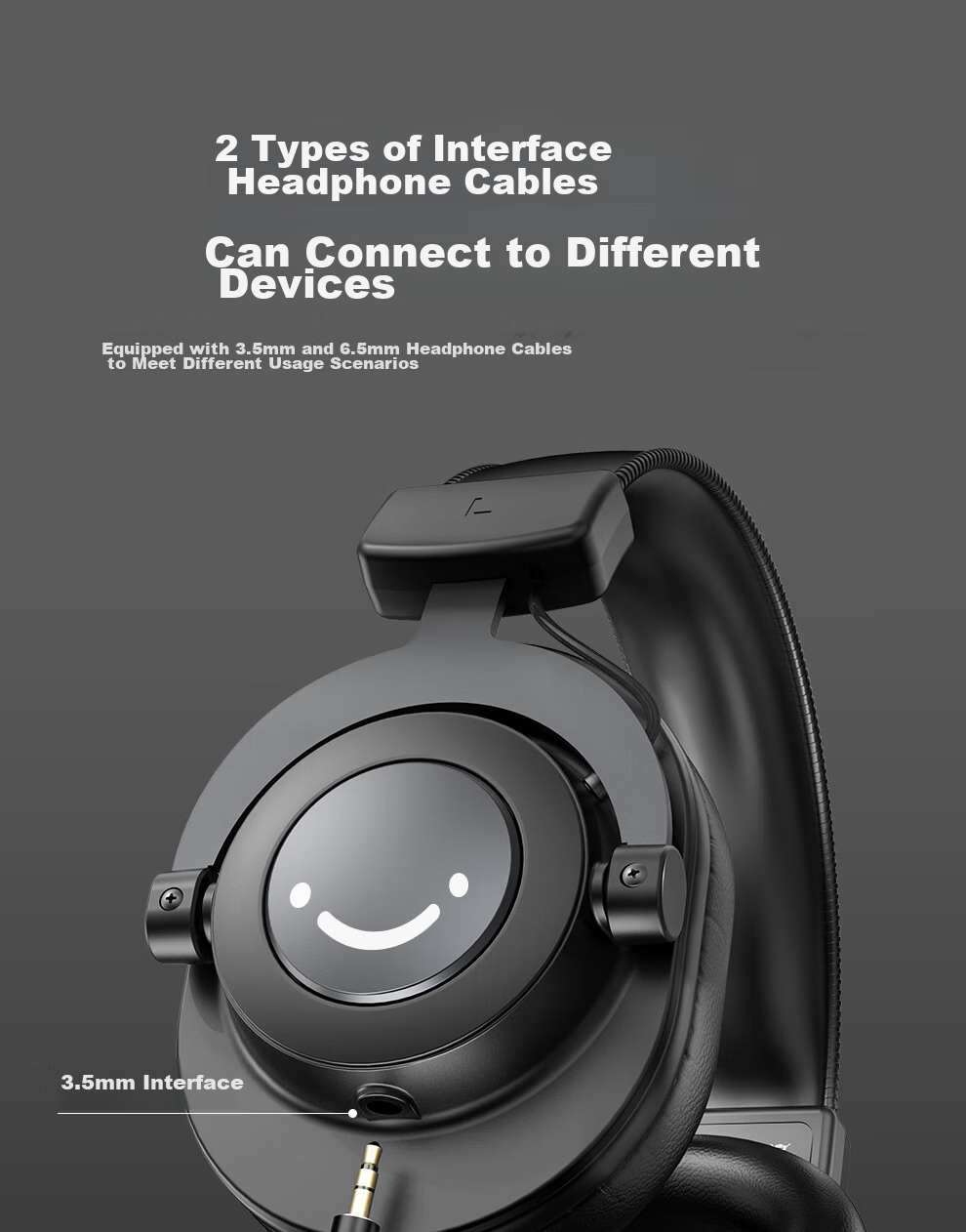 FIFINE Professional Monitoring Headphones, HIFI High-Quality Live Streaming DJ Mixing Booth Recording Studio Instrument-Specific Wired Noise-Cancelling Microphone HD8 Black 2