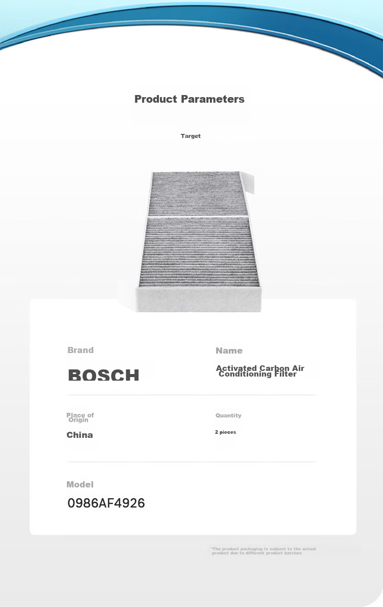 BOSCH Automotive Air Conditioning Filter Element 8583, Compatible with Tesla Model 3/Model Y, Requires Purchase of 2 Pieces 9