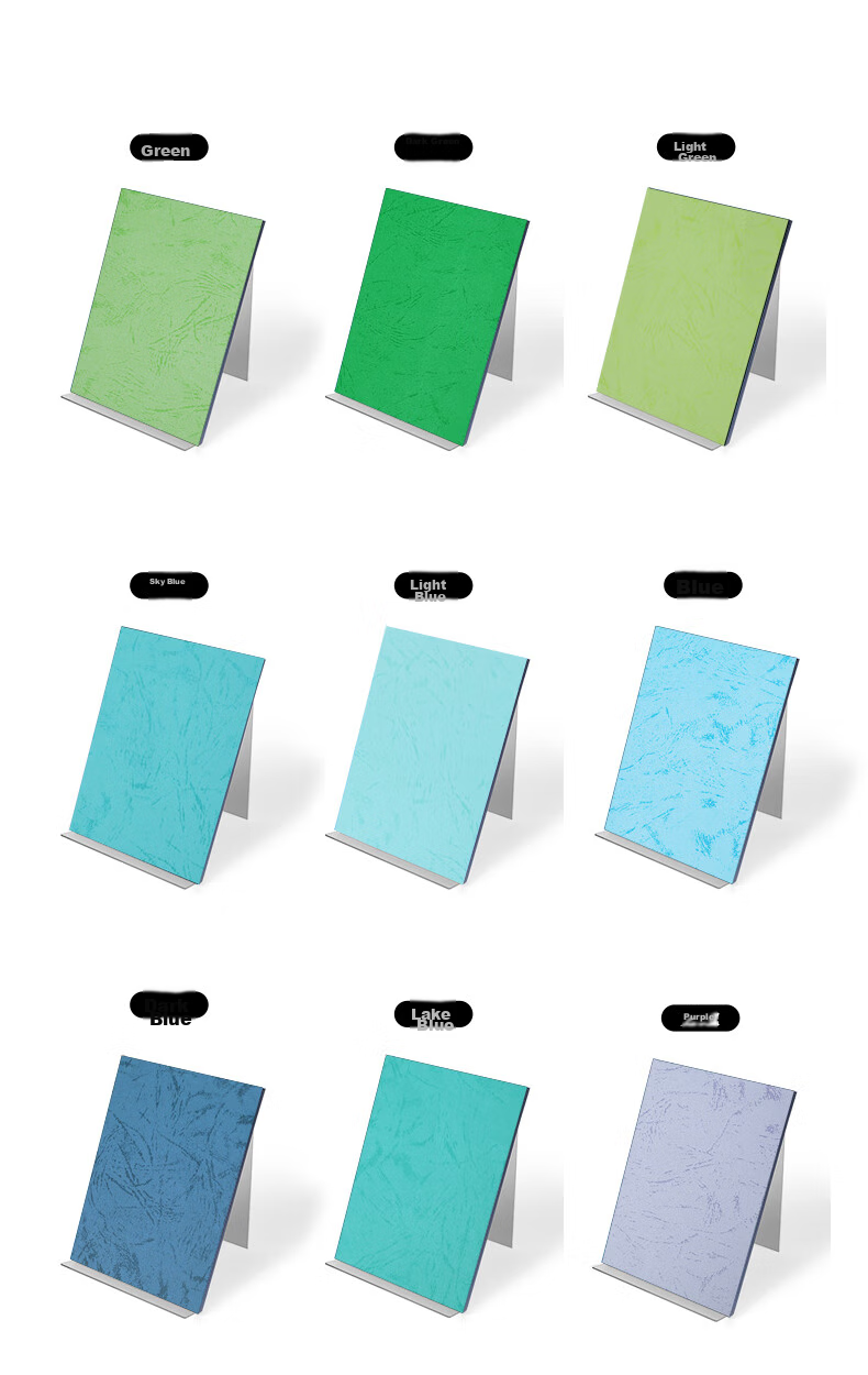 DOCON 180g A3++ Flat Leather Texture Paper, Sky Blue, 100 Sheets Cover Paper, for Glue Binding Machine And Stapler, Imitation Leather Texture Paper for Tender Documents, Cover Paper, Cloud Paper 15