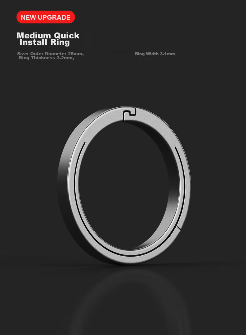 Laiben Titanium Alloy Key Ring, Keychain, Quick Clip, Car Flat Ring, Round Ring, Key Ring Accessory 8