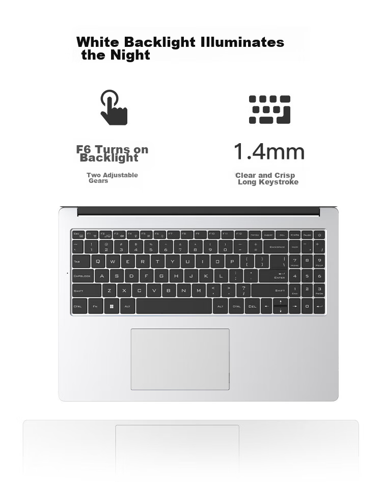HASEE Elegant X6-16 Inch Thin And Light Business Laptop (I5-12450H, 16GB RAM, 512GB SSD, WiFi6) Silver 9