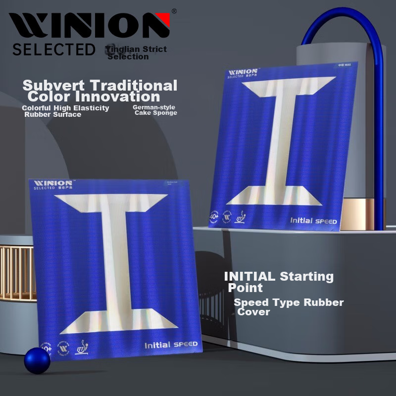 WINION Premium Selection, Starting Point Table Tennis Racket Rubber, Colored Set Rubber, Inner Energy Sharpness, Blue MAX