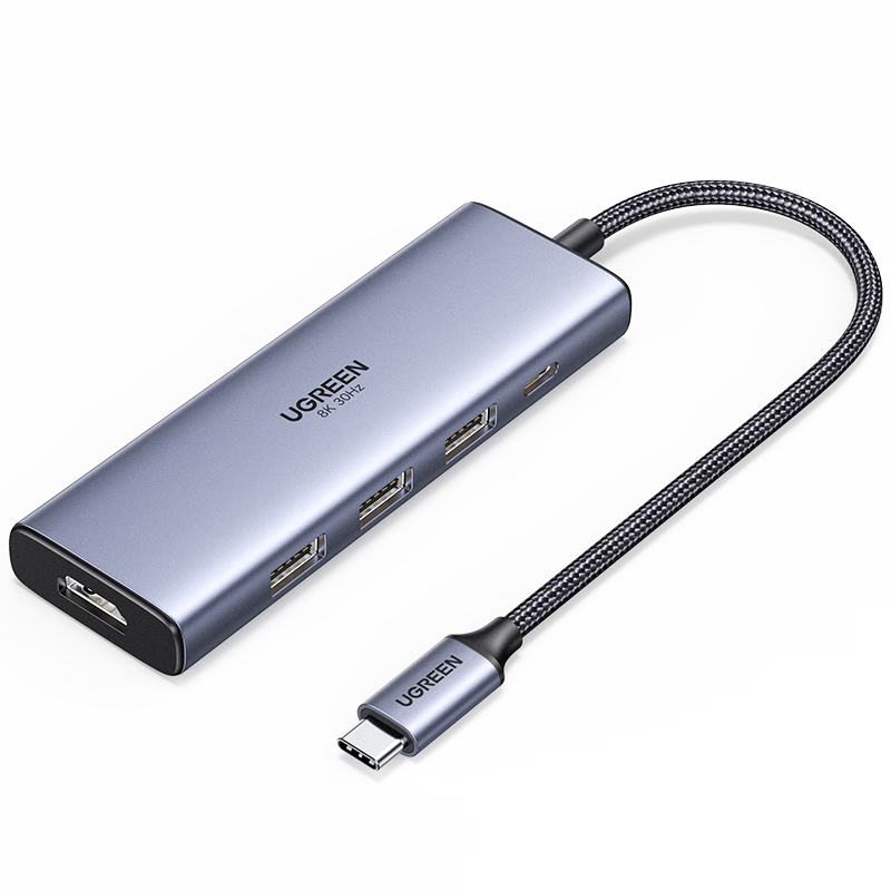 UGREEN Type-C Expansion Dock, 8K30Hz Expansion Dock to HDMI2.1 Converter, 4K120Hz Adapter, Compatible with Apple Computers MacBook Neo And Huawei Laptops