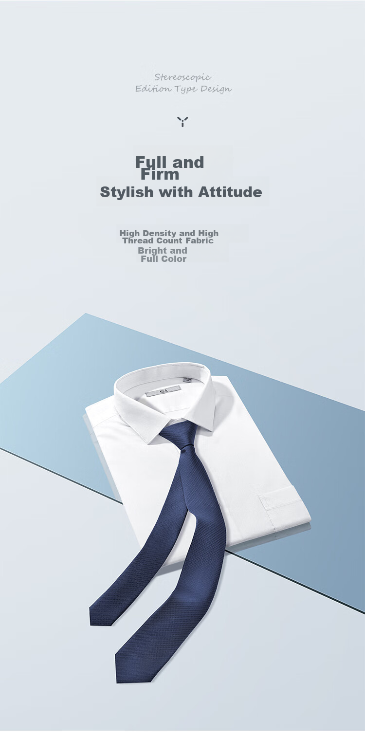 HLA Men's Formal Hand-Tied Necktie for Weddings, Grooms, Groomsmen, Business Suits, Narrow Lapel Style 3