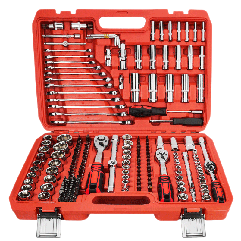 Delixi Auto Repair Tool Set Socket Wrench Ratchet Car Maintenance Combination Repair Box Multifunctional Mini Ratchet