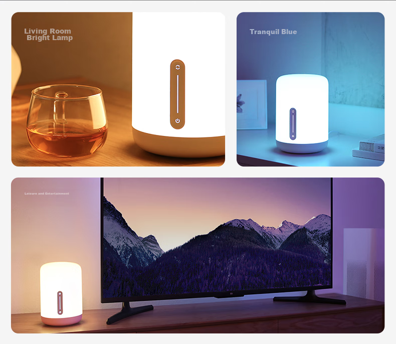 Mijia Bedside Lamp 2 Smart Desk Lamp Bedroom Colorful Soft Light Night Light Creative Gift Lighting Touch-Controlled Voice-Adjustable Dimming 9