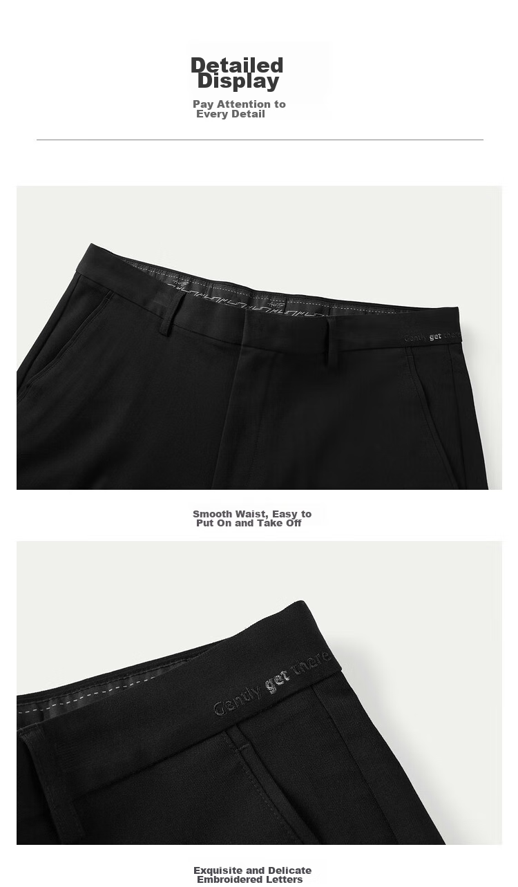HLA Men's Dress Pants, Light Business Fashion Series, Large Size Slim-Fit Trousers for Me 18