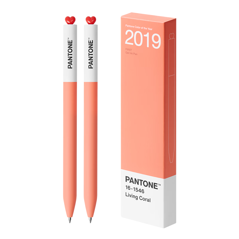 KACO X PANTONE Collaboration, Pantone 0.5mm Gel Pen, Stylish Signature Pen, Quick-Drying Ballpoint Pen, Black Ink Pen, Carbon Pen, Student Exam Pen (2019), 2-Pack