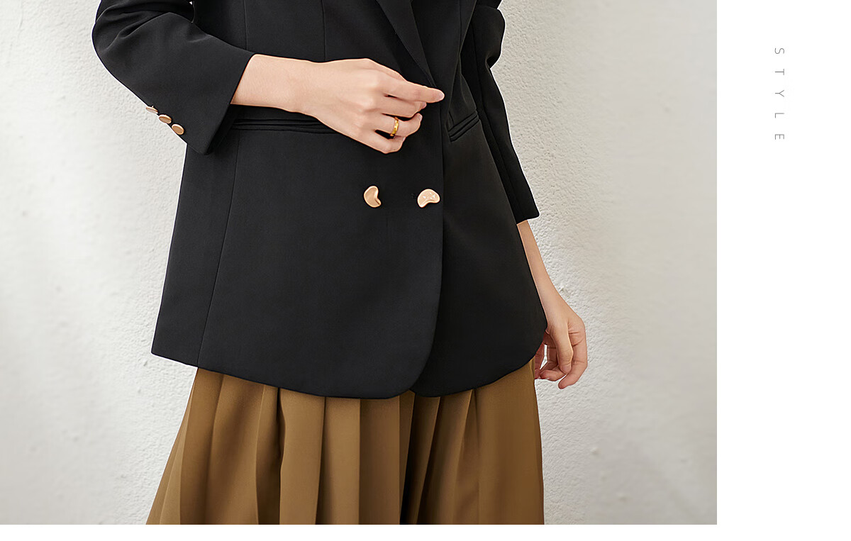 Chushen Spring And Autumn Women's Suit Jacket, Retro High-End Fashion Elegant Commuter Casual Coat Outerwear S143U6009 14