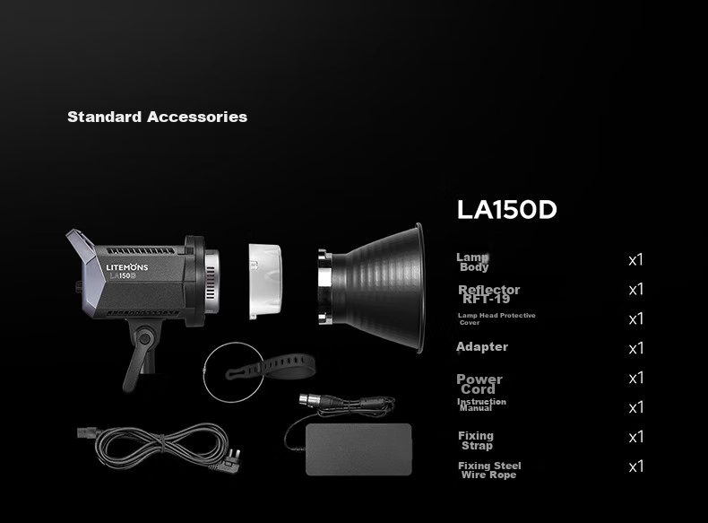 Godox LA150BI Bi-Color Live Streaming Fill Light LED Photography Soft Light Food Beauty Continuous Lighting Single Light [Official Standard Edition] 8