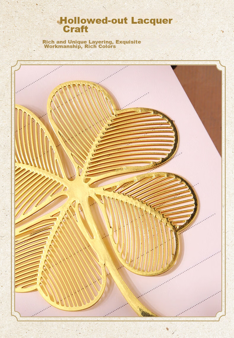 Touch Fish Brass Bookmark Gift Box Creative Present Leaf Vein Metal Bookmark Cultural And Creative Chinese Style Teacher's Day Annual Meeting Gift Souvenir for Teachers Birthday Present Wutongye 7
