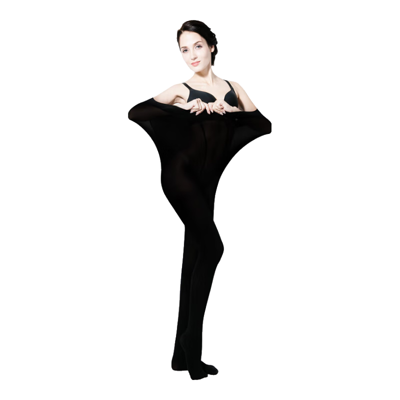 LangSha Women's Leggings, Spring And Autumn Bare Leg Pantyhose, Plus Size Thigh-High Stockings, Women's Leggings, Black Pantyhose, 2 Pairs