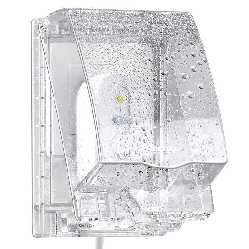 DELIXI Splash-Proof Socket Cover, Plastic Surface Cover for Water Heater with Leakage Protection Large Plug, Transparent Adhesive Surface Cover