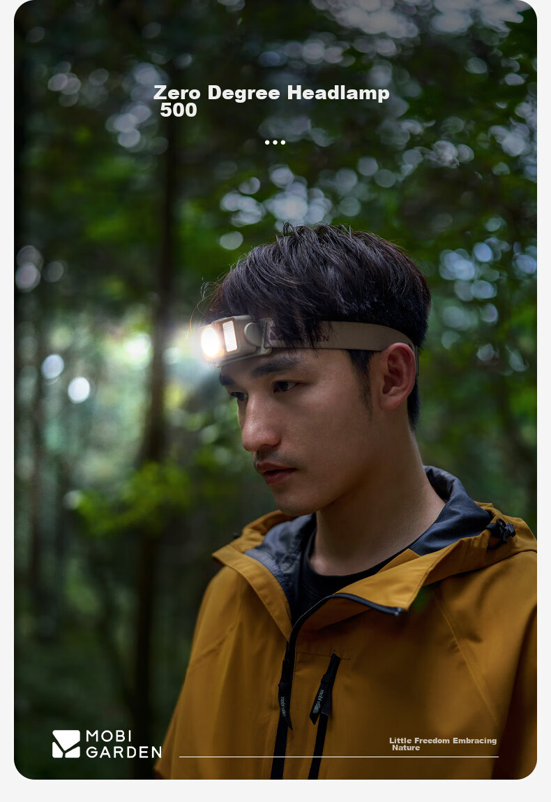 MOBIGARDEN NX23673010 Zero Degree Headlamp Adjustable Rechargeable Outdoor Camping Fishing Headlight Night Black 4