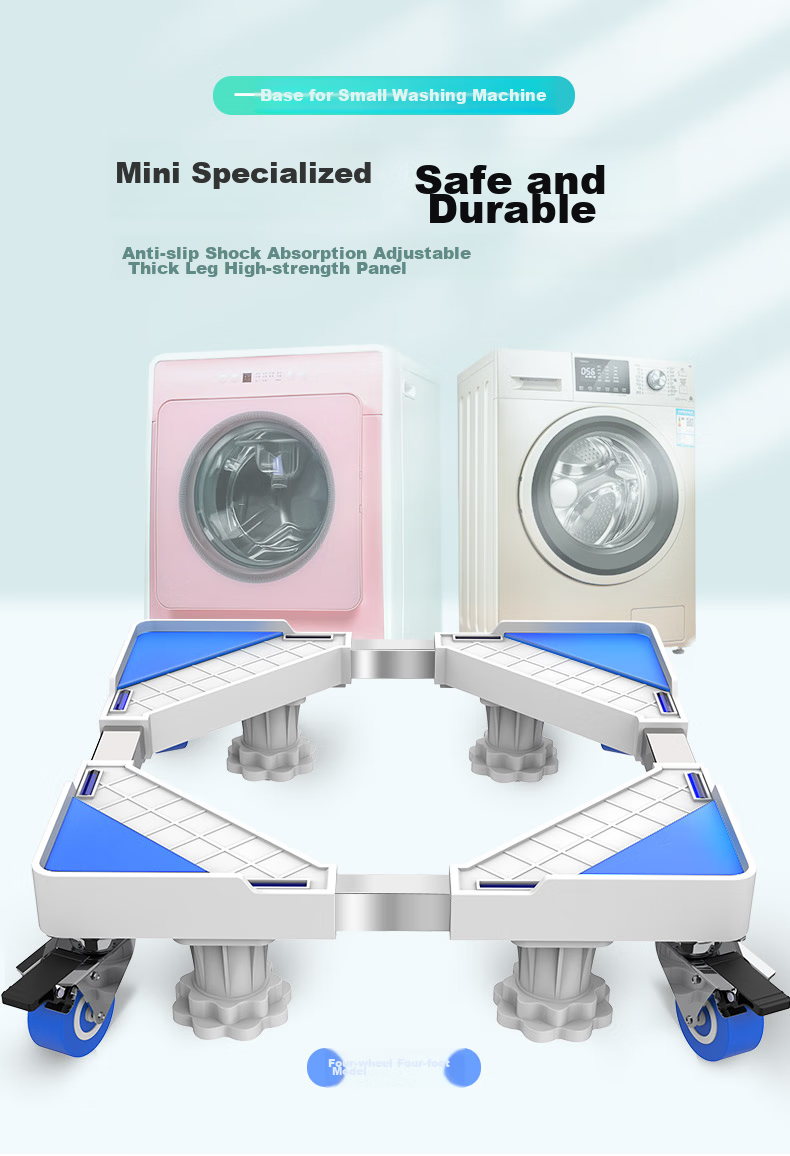 Beishi Washing Machine Stand Base, Fully Automatic Drum And Impeller Mobile Stand for Refrigerator And Air Conditioner, Height-Increasing Non-Slip Anti-Vibration Foot Pad, Universal Washing Machine Base for Multiple Brands 3
