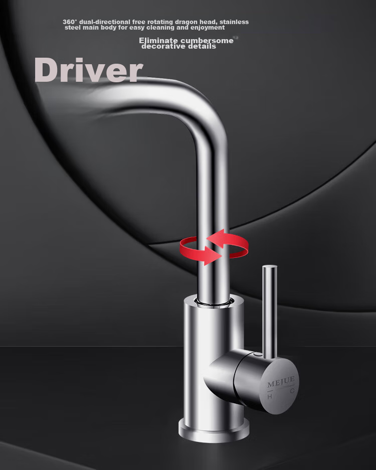 MEJUE Basin Faucet, Hot And Cold Dual Control, 360° Double Rotation, Bathroom Sink Faucet Z-1201 3
