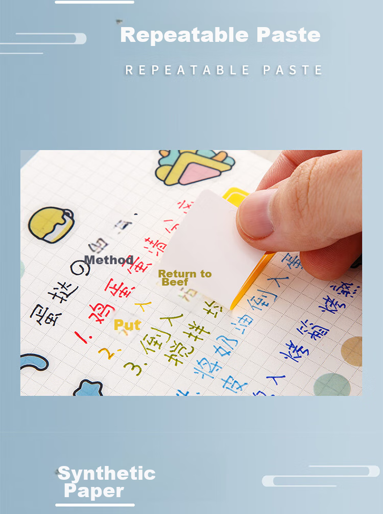 Yuhe Cartoon Waterproof Name Stickers for Kindergarten And Elementary School Students, Book Name Handwritten Labels, Self-Adhesive Markers, Indicator Stickers, Cute Fresh Signature Stickers, 6 Styles Pack 5212 5