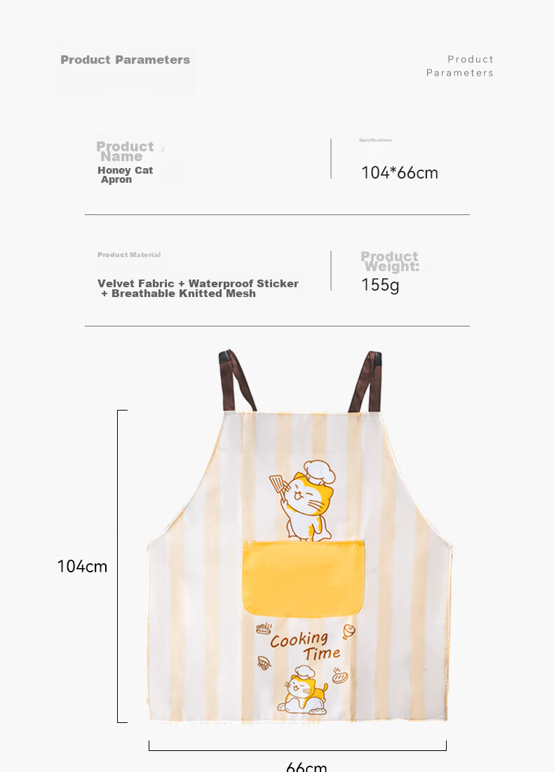 Mohuanchufang Apron, Household Kitchen Cooking Waterproof And Oil-Proof, Housework Cleaning, Female Catering Work Uniform 11