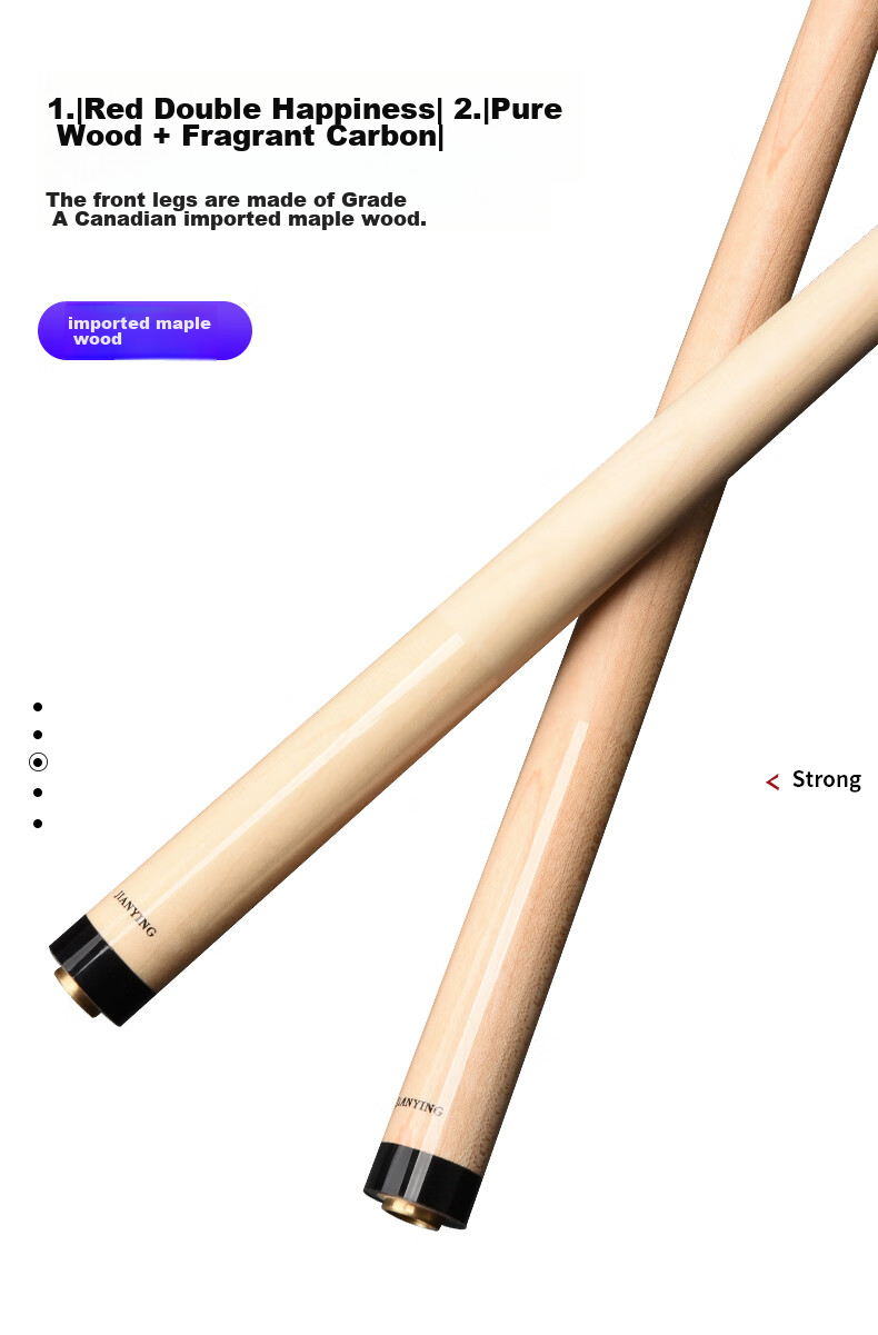 Jianying Billiard Cue Beyond Series, Big Head Chinese Black 8-Ball American Nine-Ball Cue Pool Cue, Xinghe 12.5mm 9
