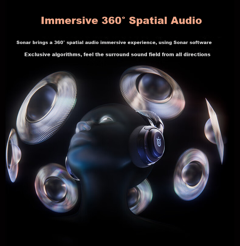 SteelSeries Hanbing Nova5P Bluetooth/2.4G Dual Wireless Over-Ear Headphones, Laptop And Desktop Noise-Cancelling Computer Gaming Headset, PS5 Enhanced High-Definitio 10