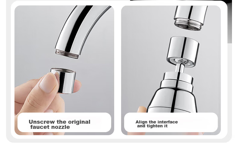 Haili Faucet Extender for Kitchen Sink And Bowl, Three-Level Universal Copper Anti-Splash Head with Aerator, Extended Version Q18 5