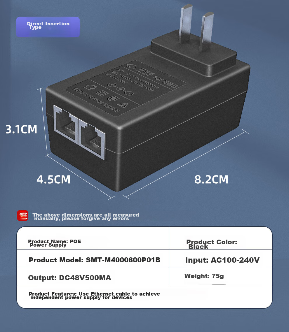 COMPCCTV POE Power Supply Module, Surveillance Network Camera Independent Transmission Separator, 48V/52V Network Bridge, AP Universal 10