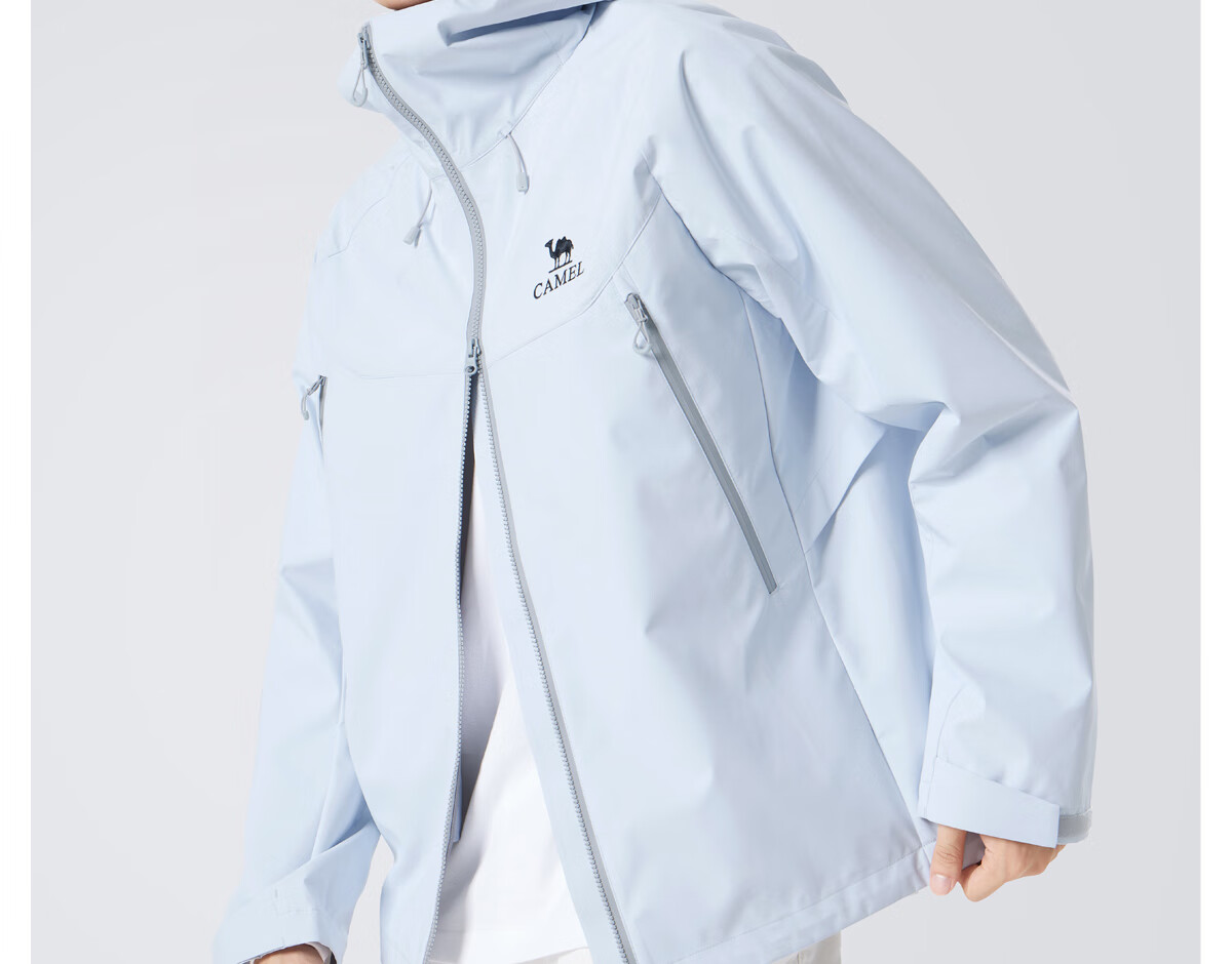 CAMEL Outdoor Jacket 2.0, Men's And Women's Mountain Hiking Wear, Windproof And Water-Resistant Travel Coat, M15BAKI063 27